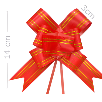 Pull Flower Ribbon Bow – Perfect for Present Boxes, Party, Anniversary & Festival Gift Wrapping (Pack of 10 Pcs)
