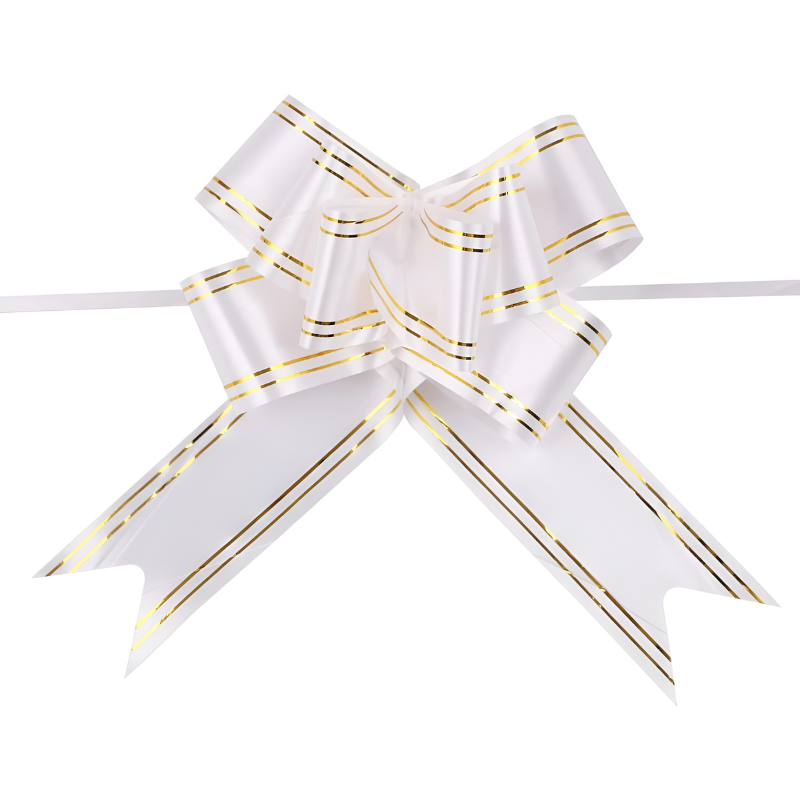 Pull Flower Ribbon Bow – Perfect for Present Boxes, Party, Anniversary & Festival Gift Wrapping (Pack of 10 Pcs)