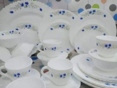 Picture of 42Pcs Pyrex Opal Glassware White Oven Save Dinner Set - Dinner Set