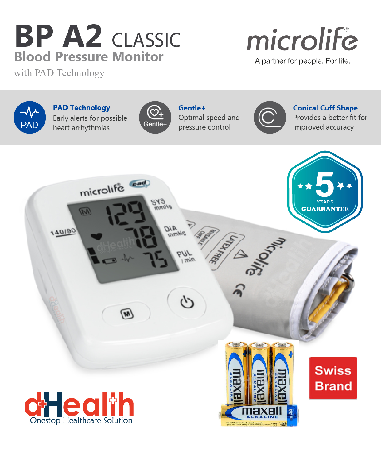 Picture of Microlife Digital Blood Pressure Monitor,  BP A2 Classic