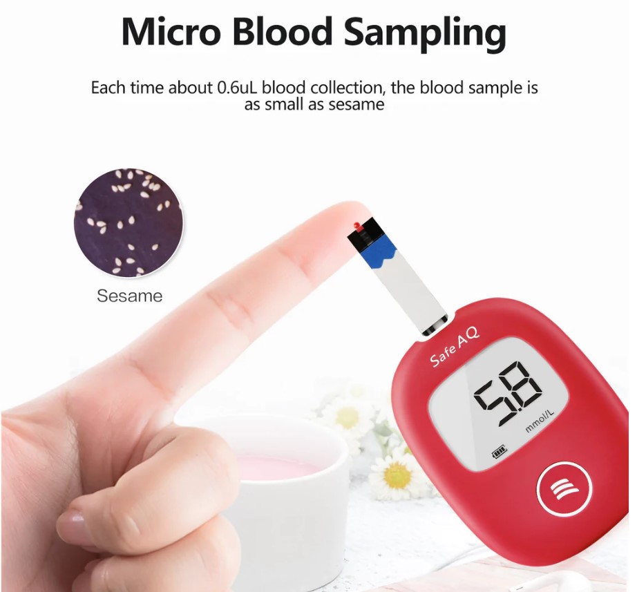 Picture of Sinocare Test Strips, Blood Glucose Test Strip Sinocare Safe AQ Smart Glucometer Test Strip 50pcs