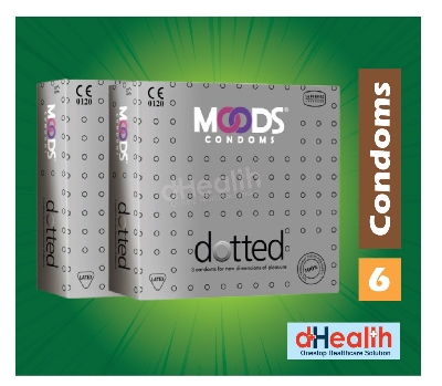 Picture of Moods Dotted Condom 2s Combo Pack 6 pcs