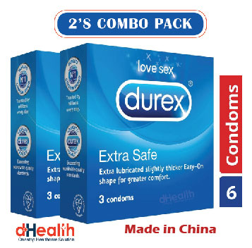Picture of Durex Extra Safe Condom 2s Combo Pack (3x2) = 6pcs