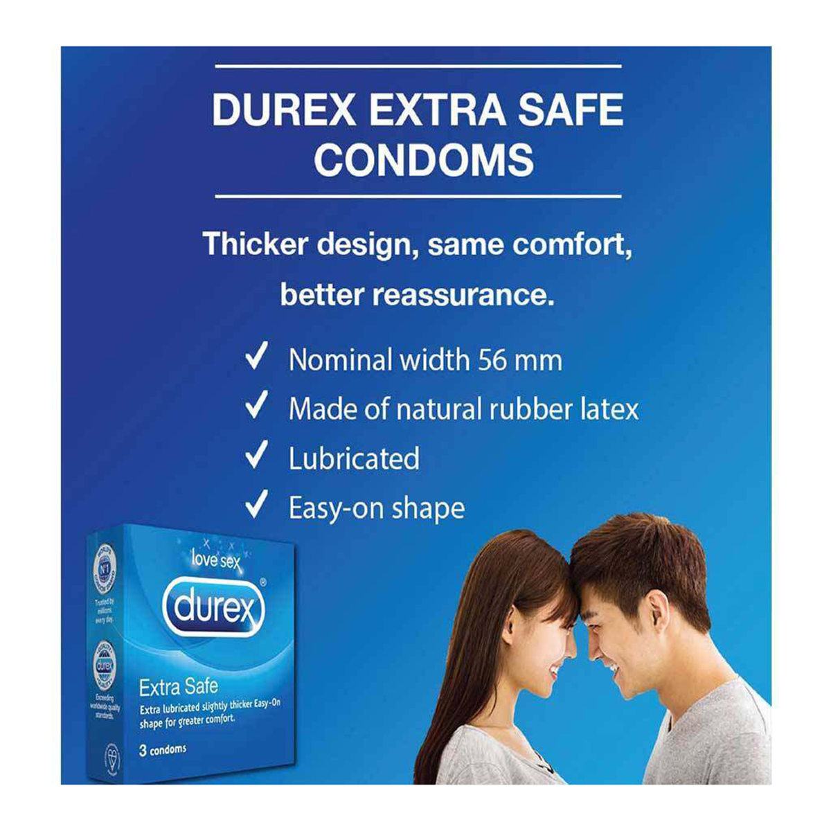 Picture of Durex Extra Safe Condom 3,s Combo (3x3)= 9pcs