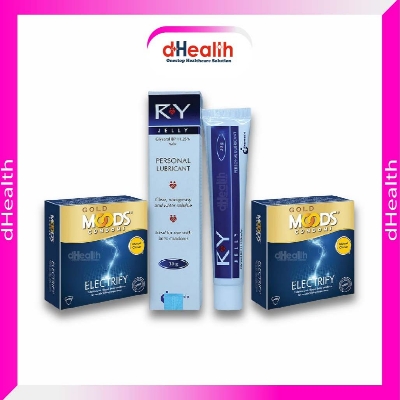 Picture of RY Jelly Personal Lubricant & 2 Moods Electrify Condom Combo Pack
