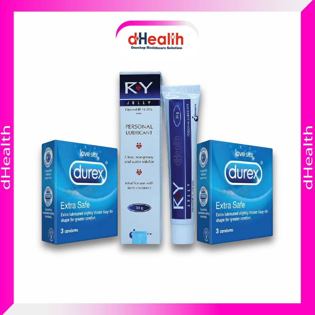 Picture of RY Jelly  30gm Personal lubricant 1Pc & 2 Durex Extra Safe Condoms Combo Pack