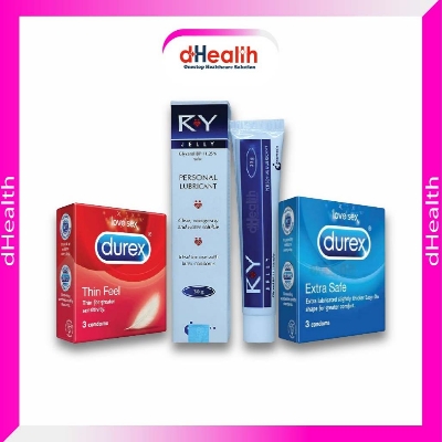 Picture of RY Jelly & Durex condom - combo pack - (Extra Safe & Thin Feel)
