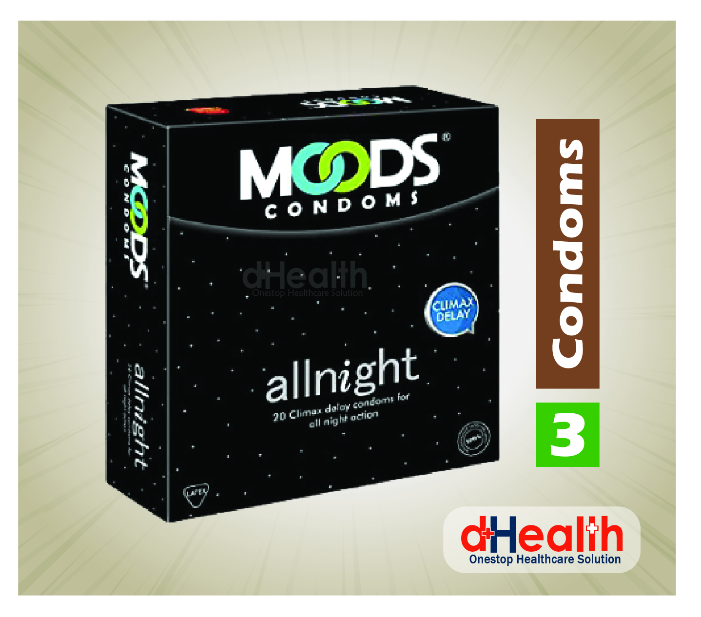 Picture of Eazy Jelly Personal lubricant & 2 Moods Allnight Condom Combo Pack