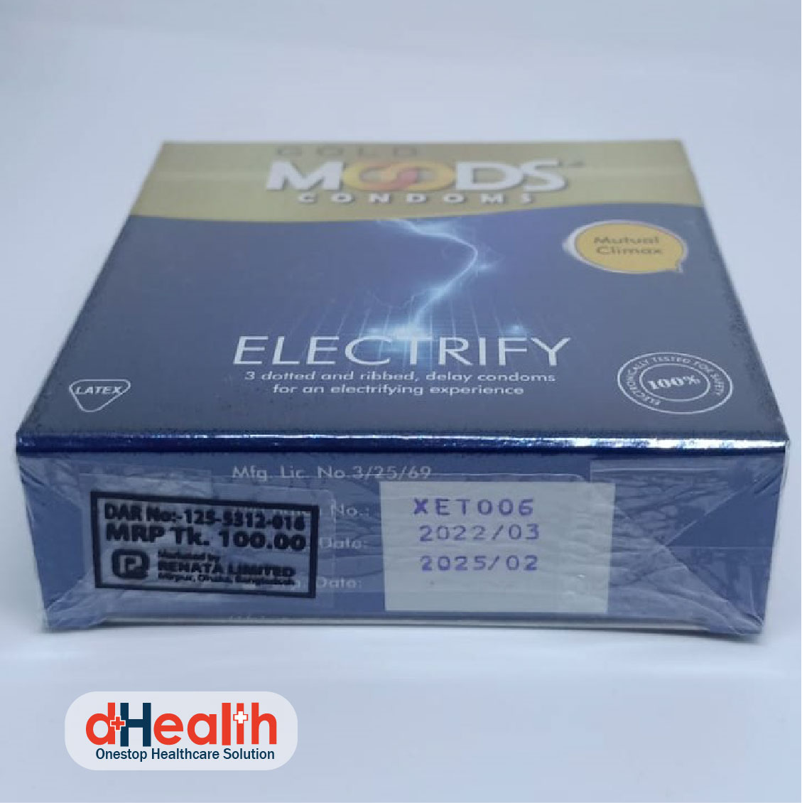 Picture of Moods Electrify Condom Single Pack 3Pcs