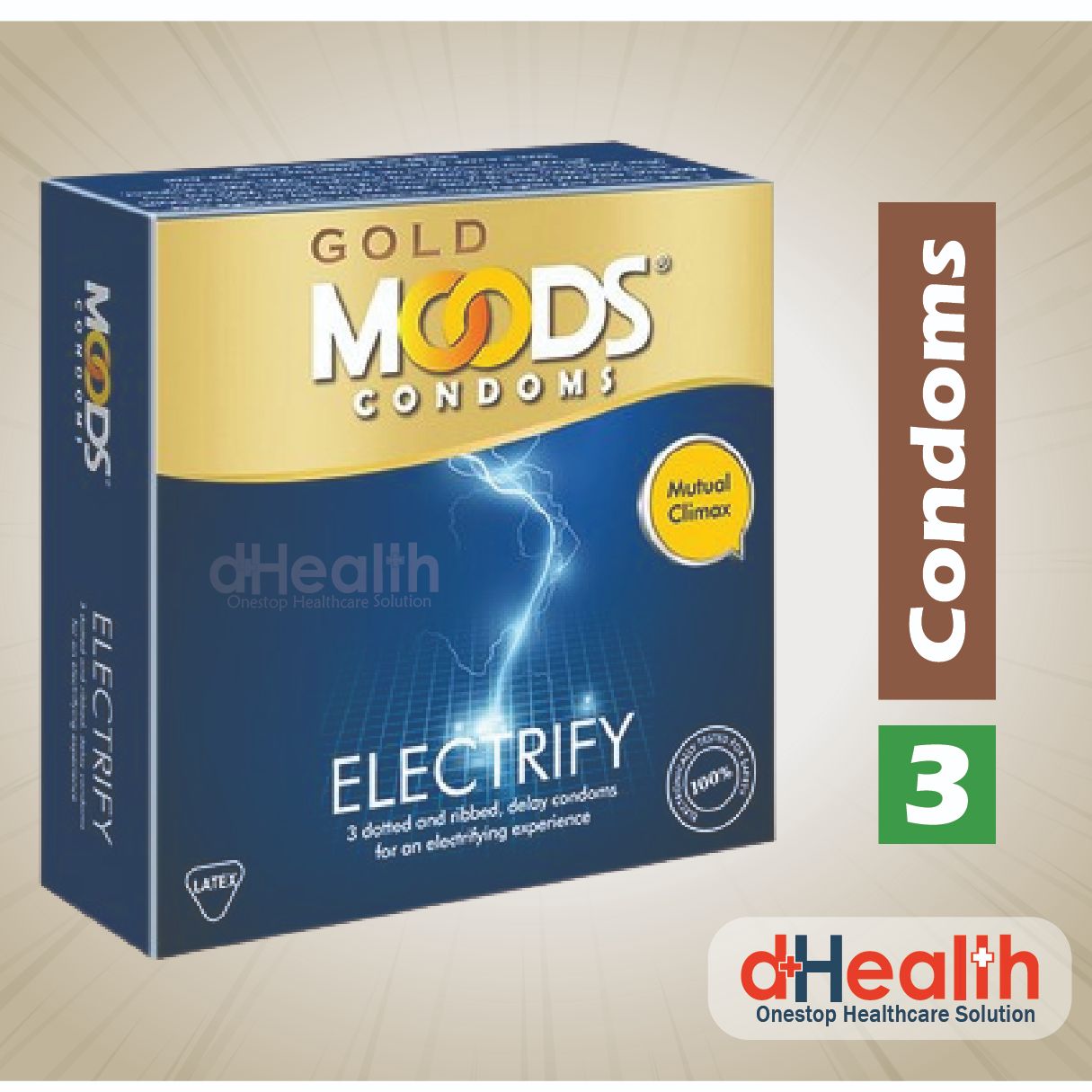 Picture of Moods Electrify Condom - Single Pack - 3x1= 3pcs