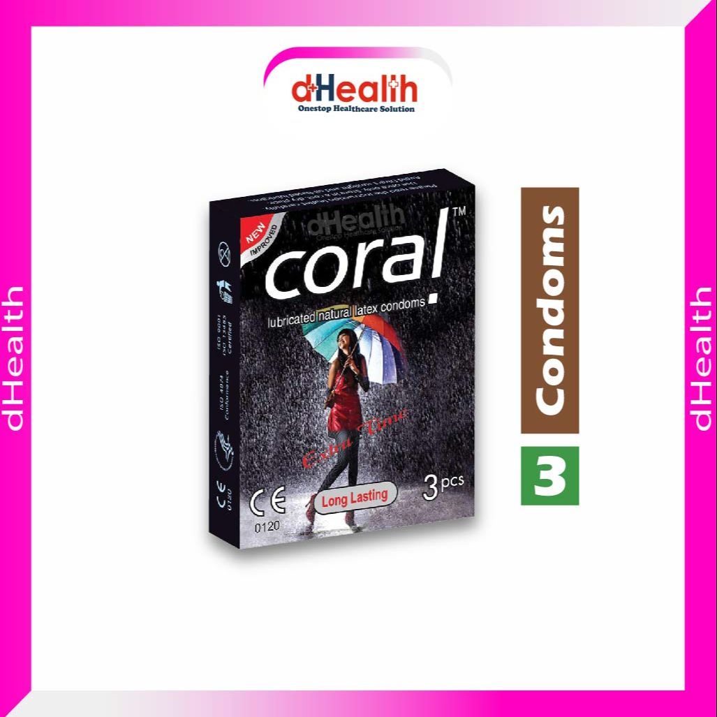 Picture of Coral Extra Time / Long Lasting Condom Single Pack 3 Pcs
