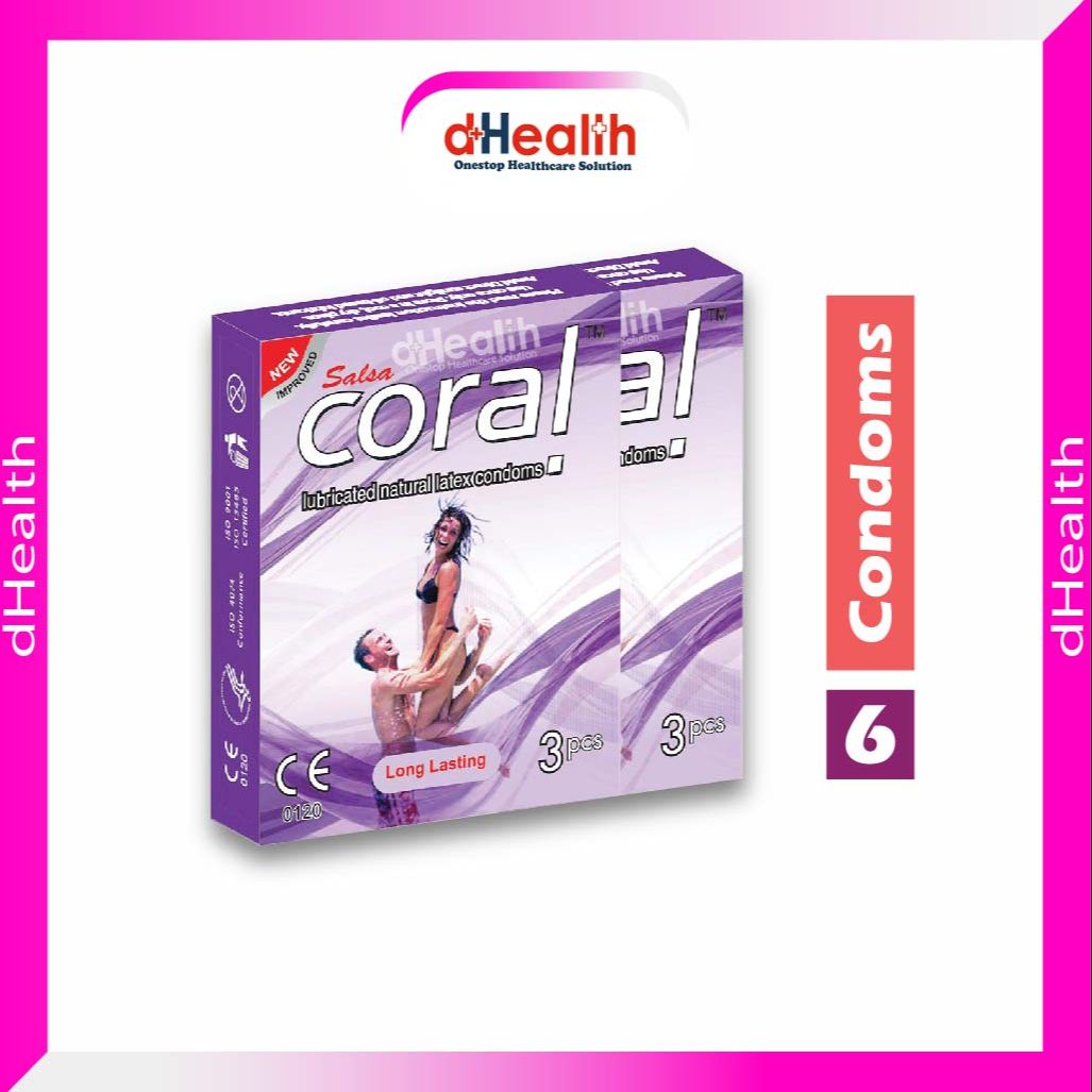 Picture of Coral Long Lasting Condom 2's Combo Pack 6 Pcs