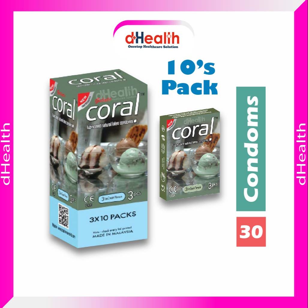 Picture of Coral 3 Ice Cream Flavor Condom Fruits Full Box / 10'S Pack (30 Pcs)