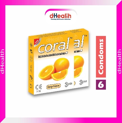 Picture of Coral Orange Flavor Condom 2 Packet Combo Pack