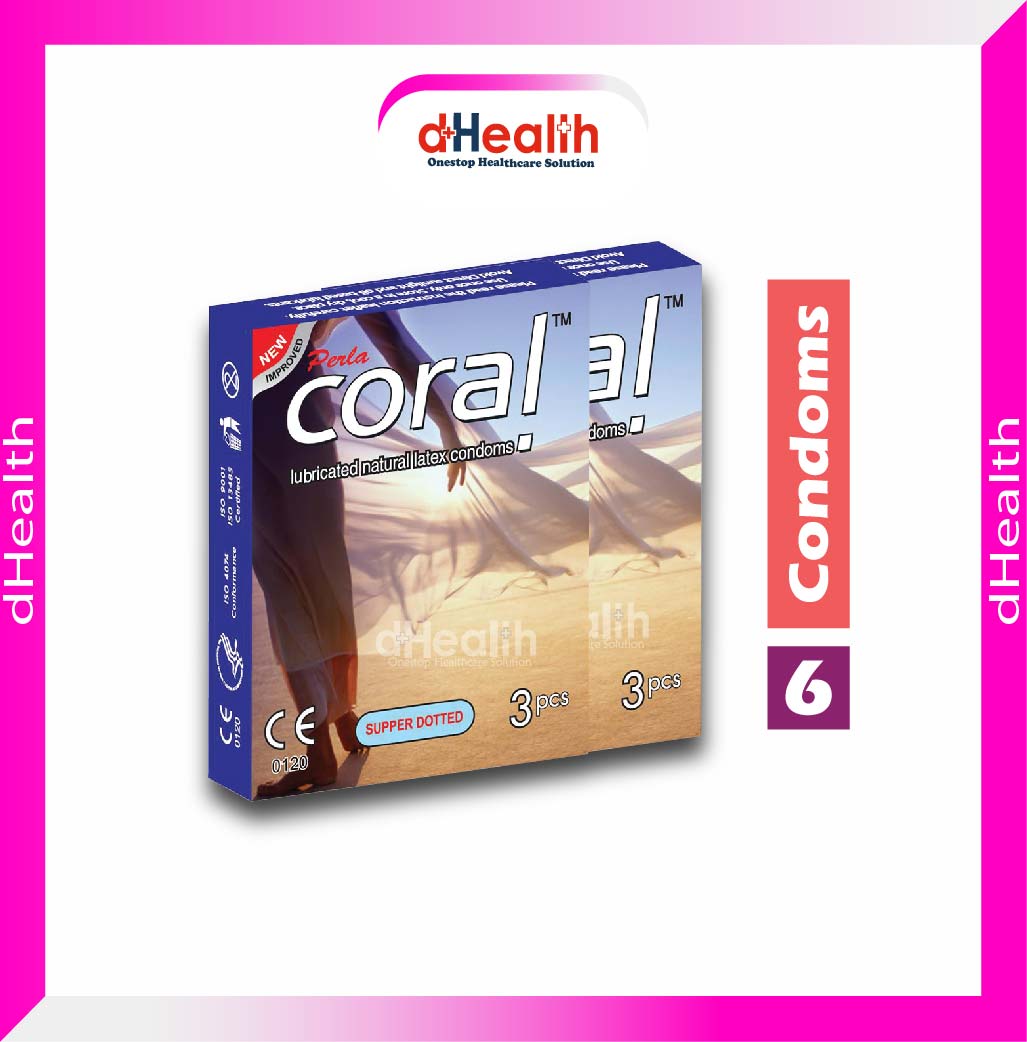 Picture of Coral Super Dotted Condom 2's Combo Pack 6 Pcs