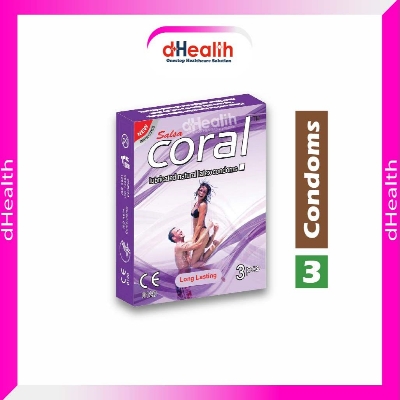 Picture of Coral Long Lasting Condom Single Pack 3 Pcs