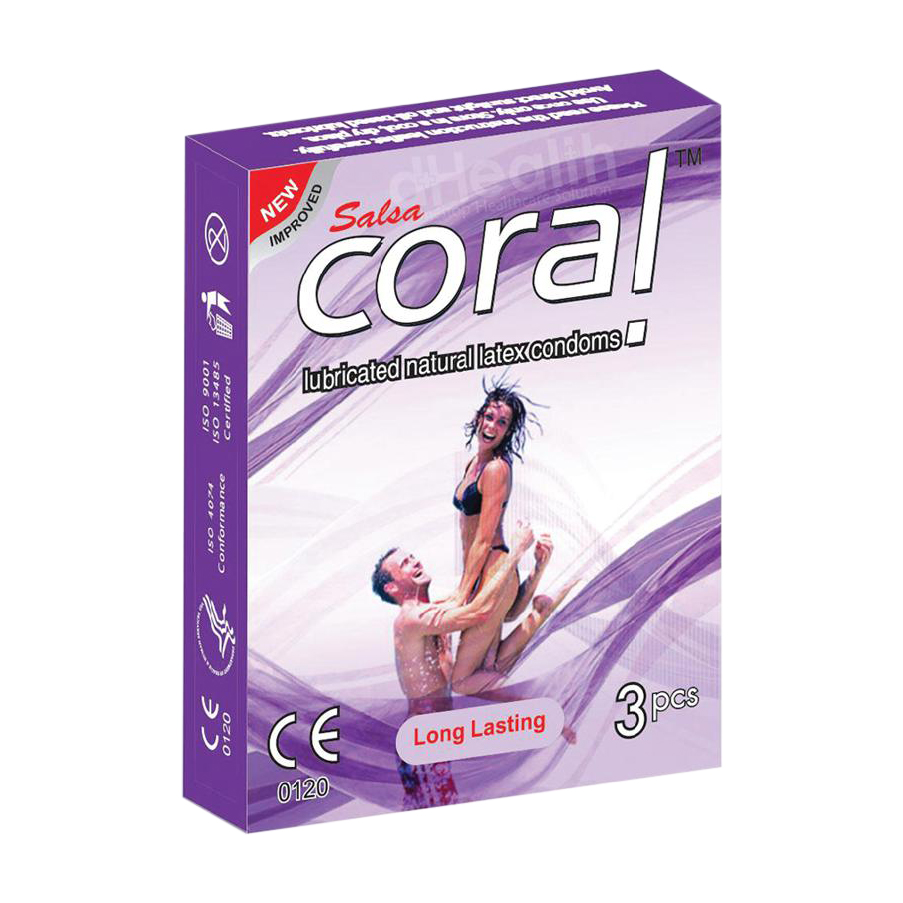Picture of Coral Long Lasting Condom Single Pack 3 Pcs