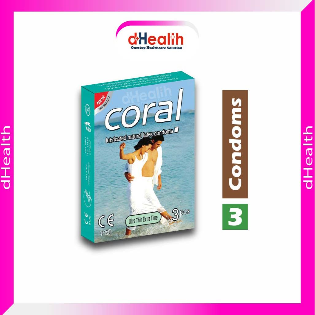 Picture of Coral Ultra Thin Extra Time Condom Single Pack 3 Pcs