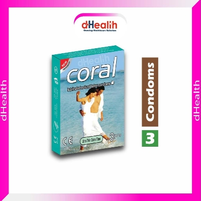 Picture of Coral Ultra Thin Extra Time Condom Single Pack 3 Pcs