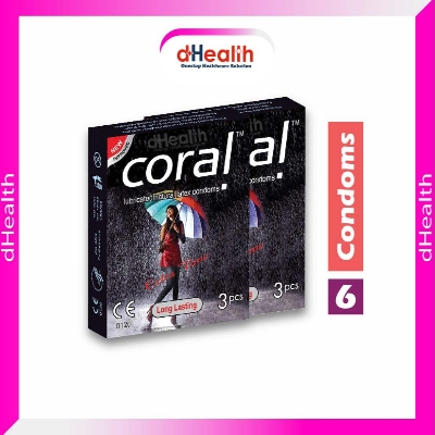 Picture of Coral Extra Time / Long Lasting Condom 2's Combo Pack 6 Pcs