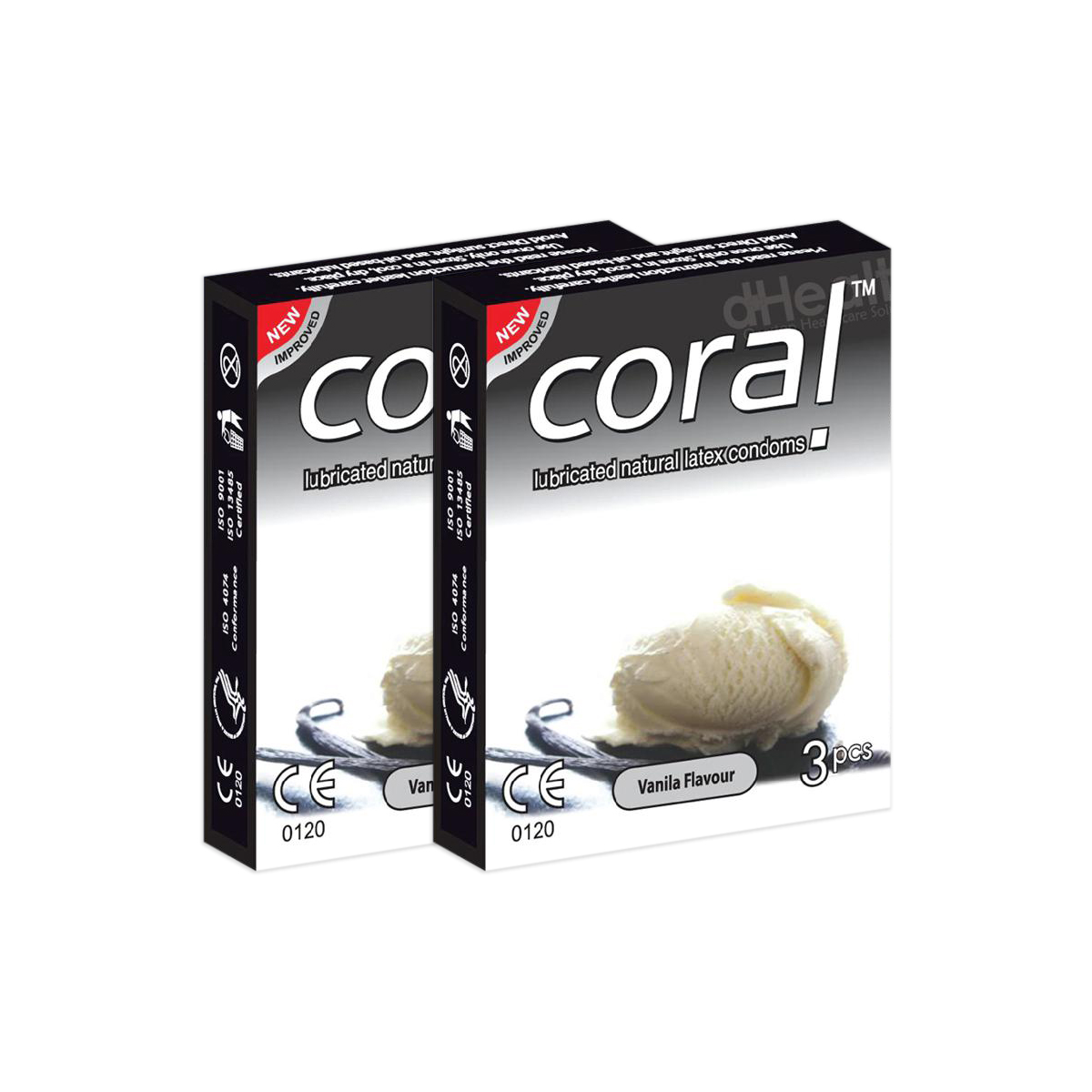 Picture of Coral Vanilla Flavor Condom 2's Combo Pack, 6 Pcs