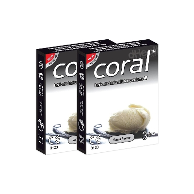 Picture of Coral Vanilla Flavor Condom 2's Combo Pack, 6 Pcs