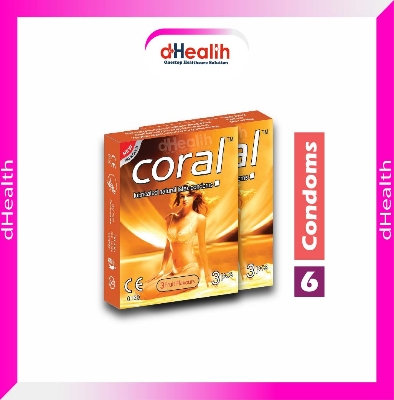 Picture of Coral 3 Fruits Flavor Condom Girl 2's Combo Pack, 6 Pcs