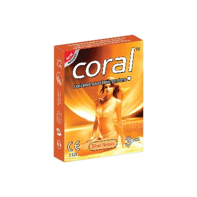 Picture of Coral 3 Fruits Flavor Condom Girl 2's Combo Pack, 6 Pcs