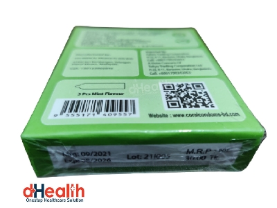 Picture of Coral Mint Flavor Condom Full Box / 10's Pack (30 Pcs)