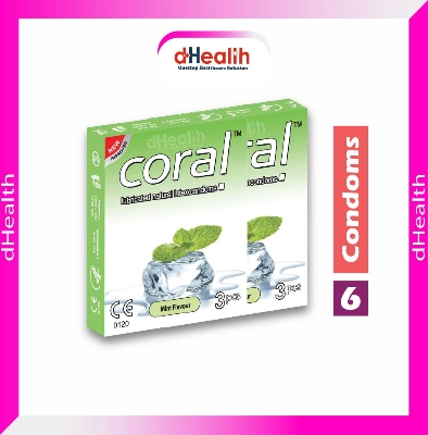 Picture of Coral Mint Flavor Condom 2's Combo Pack, 6 Pcs