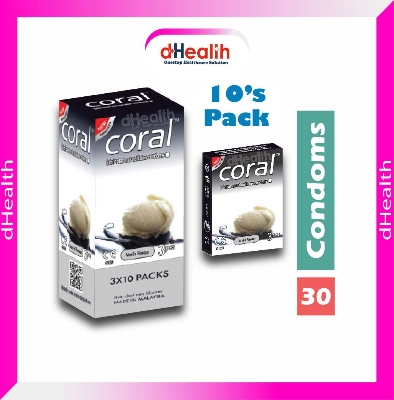 Picture of Coral Vanilla Flavor Condom, Full Box  (10'S Pack (30 Pcs)) - Condom