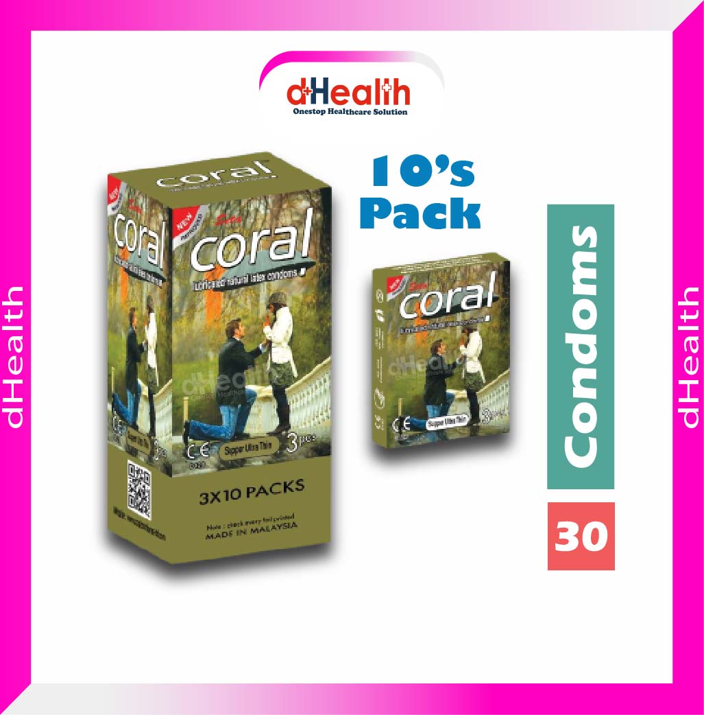 Picture of Coral Super Ultra Thin Condom Full Box / 10'S Pack (30 Pcs)