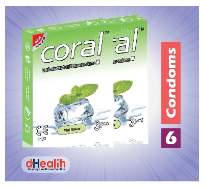 Picture of RY Jelly Personal Lubricant 30gm 1 Pc & Coral Mint Flavor condom 2 Pack (6pcs) Combo