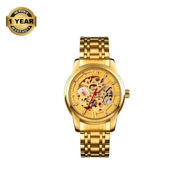 Picture of SKMEI 9222 Golden Stainless Steel Automatic Watch For Men - Golden