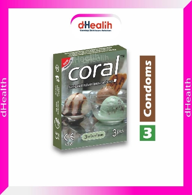 Picture of Coral 3 Ice Cream Flavor Condom Single Pack 3 Pcs
