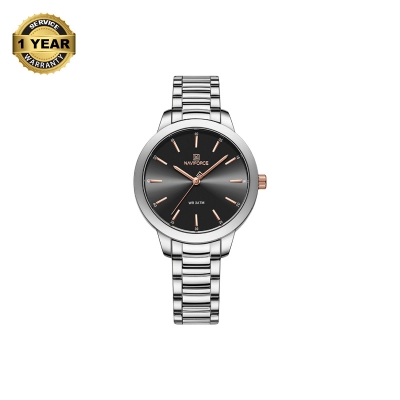 Picture of NAVIFORCE NF5025 Silver Stainless Steel Analog Watch For Women - Black & Silver