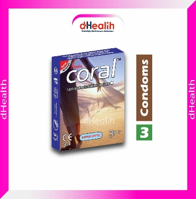 Picture of Coral Super Dotted Condom Single Pack 3 Pcs