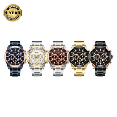 Picture of CURREN 8361 Casual Sporty Wristwatches Stainless Steel Band Chronograph Clock Men's Watches Luxury Original Quartz Clock Male