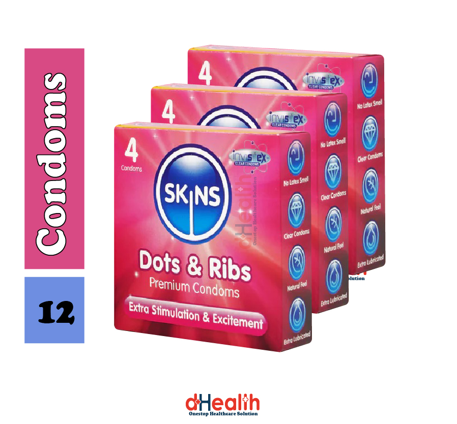 Picture of Coral Dotted Extra Time Condom 2's Combo Pack 6 Pcs