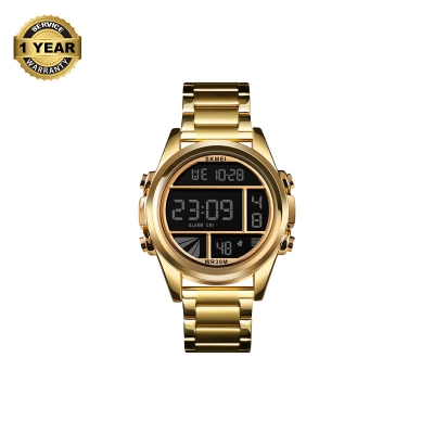 Picture of SKMEI 1448 Golden Stainless Steel Digital Watch For Men - Golden