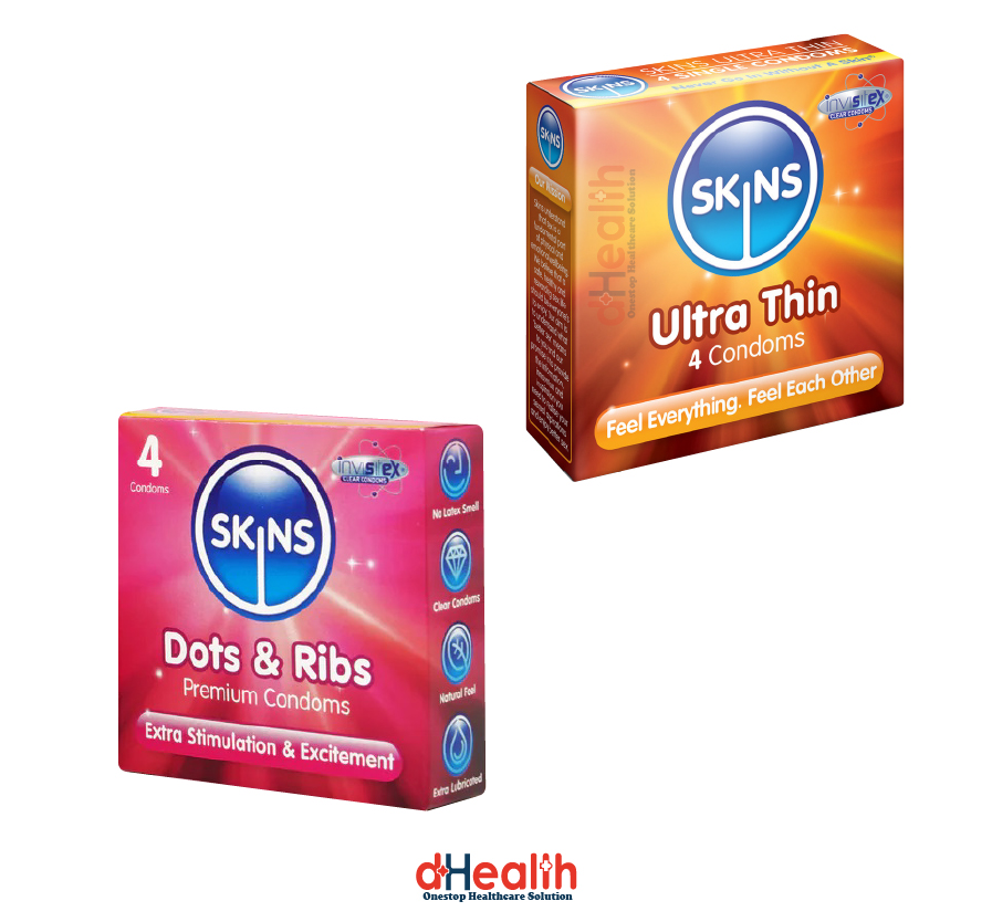 Picture of Coral Dotted Extra Time Condom Single Pack (3 Pcs)