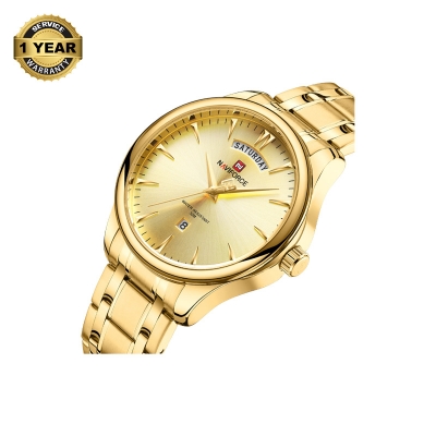 Picture of NAVIFORCE NF9213 Golden Stainless Steel Analog Watch For Men - Golden