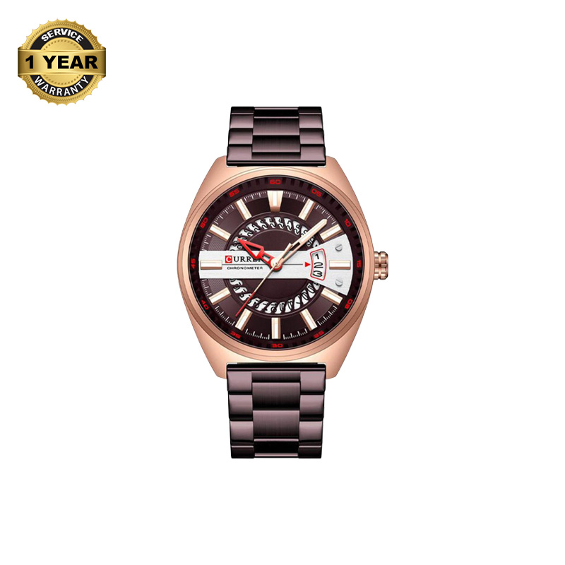 Picture of CURREN C8403M Bronze Stainless Steel Analog Watch For Men - RoseGold & Bronze