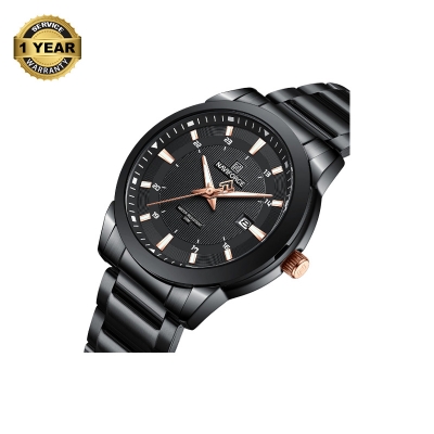 Picture of NAVIFORCE NF8029 Black Stainless Steel Analog Watch For Men - Black