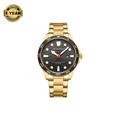 Picture of CURREN C8426 Golden Stainless Steel Analog Watch For Men - Black & Golden