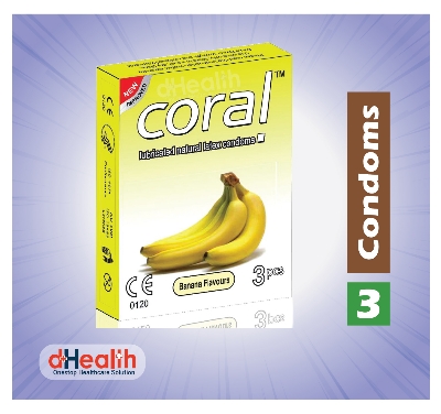 Picture of Coral Banana Flavor Condom 6's Pack (18 Pcs)