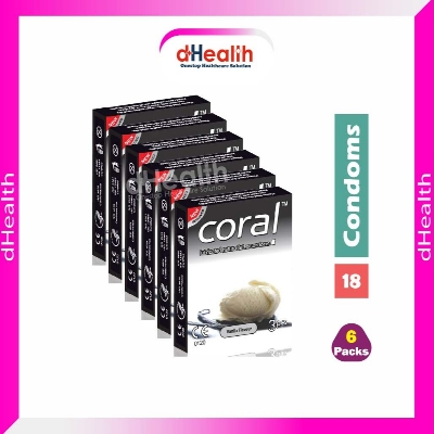 Picture of Coral Vanilla Flavor Condom 6's Pack (18 Pcs)