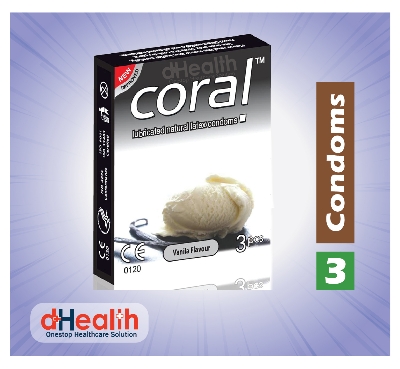 Picture of Coral Vanilla Flavor Condom 6's Pack (18 Pcs)
