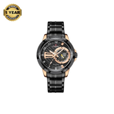 Picture of NAVIFORCE NF9206 Black Stainless Steel Chronograph Watch For Men - RoseGold & Black