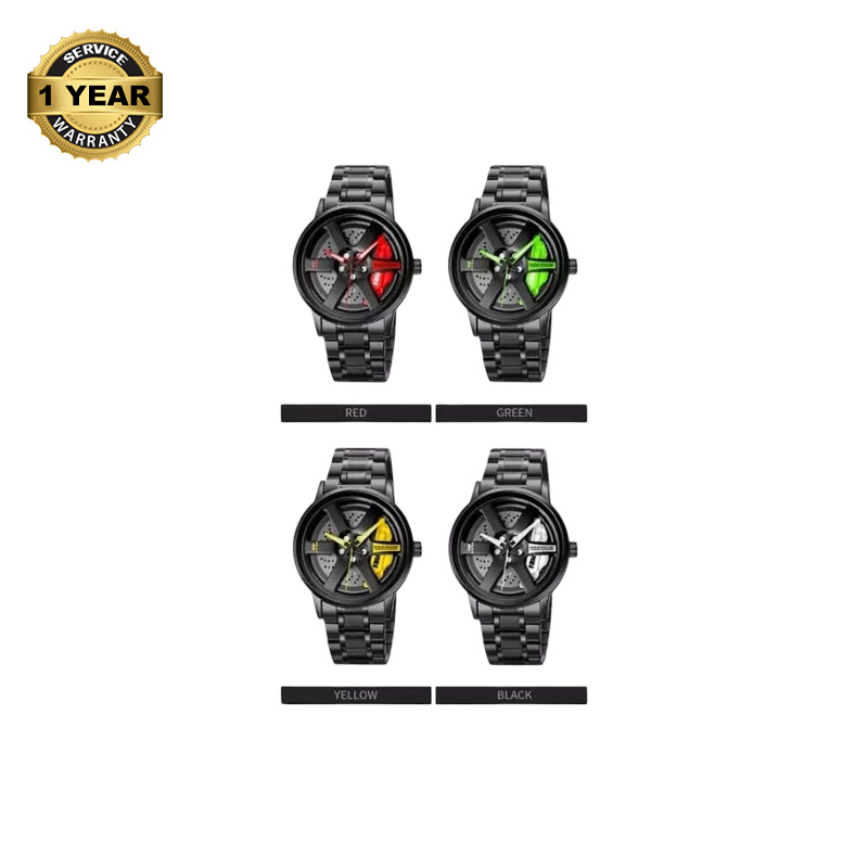 Picture of SKMEI 1787 Black Stainless Steel Rotation Wheel Fashion Waterproof Analog Quartz Watch For Men